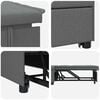 vidaXL Разтегателен диван с матрак Тъмен сив 194 x 50 x 82 см Шперплат