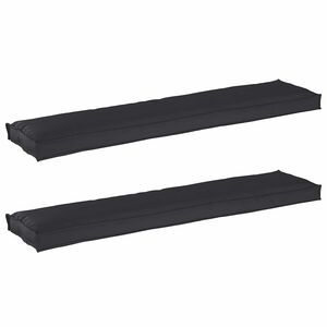 vidaXL Комплект възглавници за палет 2 pcs Черно 180 x 40 x 8 см
