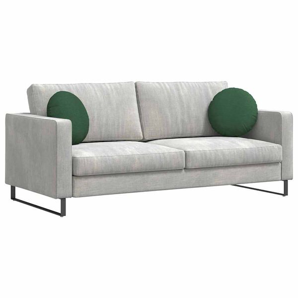 vidaXL Възглавници за седалки 2 pcs Тъмен зелен &Oslash; 40 cm