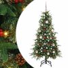 vidaXL Изкуствено коледно дърво с хингед Зелен 150 cm PE и PVC