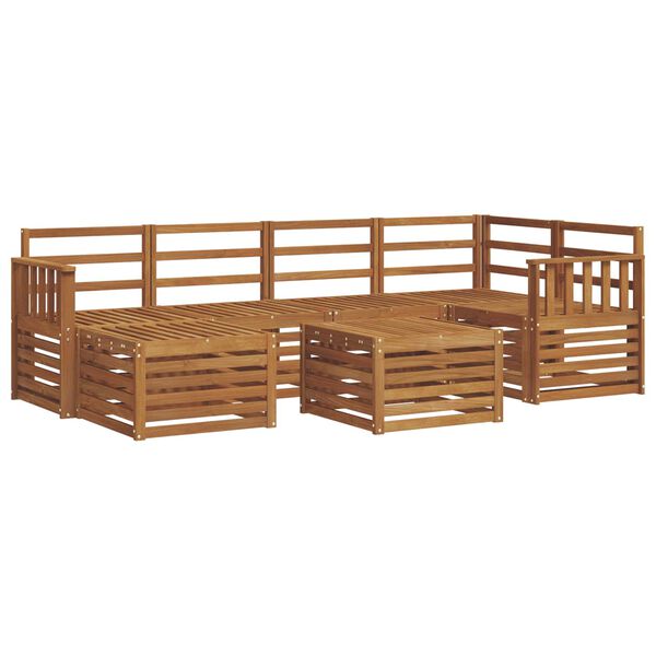 vidaXL Комплекти дивани Естествен Солидно акациево дърво