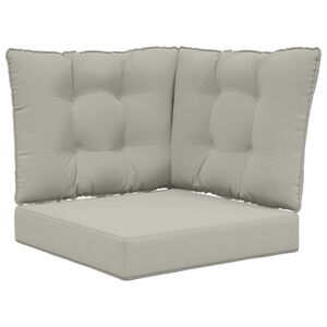 vidaXL Възглавница за диван на открито 3 pcs Сив Полиестер