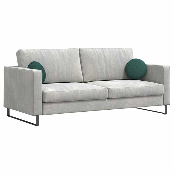 vidaXL Възглавници за седалки 2 pcs Тъмен зелен &Oslash;30 x 13 см текстил