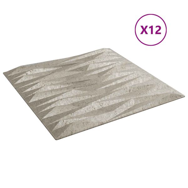 vidaXL Стенни панели 12 pcs Камен Бетон 50 x 50 cm XPS Пяна