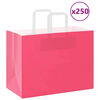 vidaXL Хартиени торбички 250 бр с дръжки розови 32x17x25 см