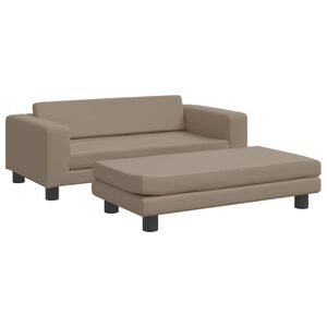 vidaXL Кучешко легло с разширение капучино 100x50x30см изкуствена кожа