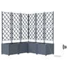 vidaXL Градинска саксия 5 бр. Светлосиво 120 x 120 x 142 см ПП