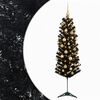 vidaXL Изкуствена тясна коледна елха с топка 150 см 150 LED светодиода
