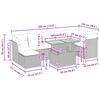 vidaXL Градински диван с възглавници, 8 части, бежов полиратан
