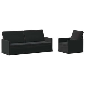 vidaXL Комплект дивани 2 pcs Черно Кадифе