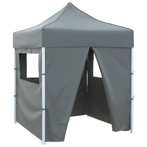 vidaXL Парти шатър 200 x 200 x 315 см Антрацит Оксфордска тъкан