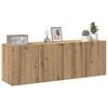 vidaXL ТВ шкафове за стенен монтаж, 2 бр, дъб артизан, 60x30x41 см