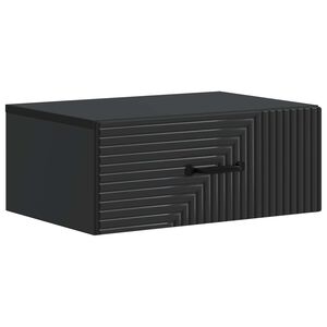 vidaXL Спален шкаф с монтаж на стена Черно 49 x 34,5 x 20 см