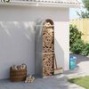 vidaXL Поставка за дърва, светлосив, 40x45x170 см, поцинкована стомана
