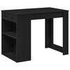 vidaXL Бюро с чекмедже и рафт черен дъб 102x62x77,5 см инженерно дърво