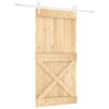 vidaXL Преплъзваща се врата Естествено и бяло 100 x 210 cm