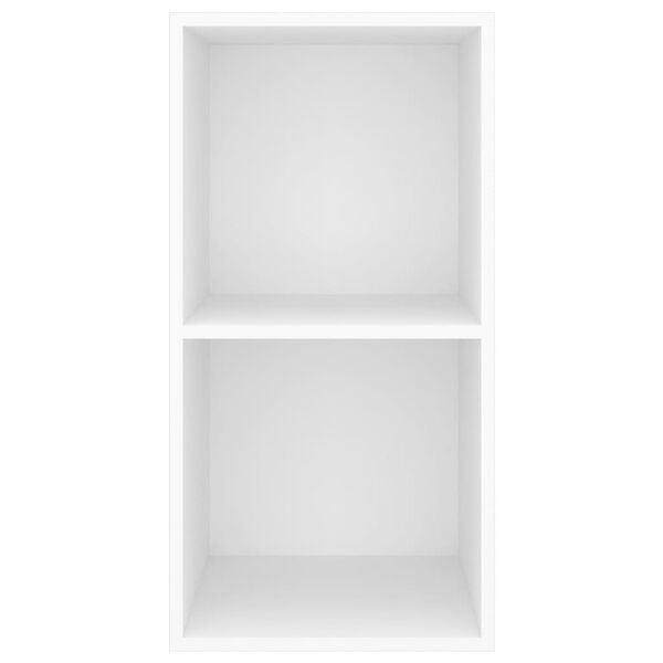 vidaXL ТВ шкаф за стенен монтаж, бял, 37x37x72 см, инженерно дърво