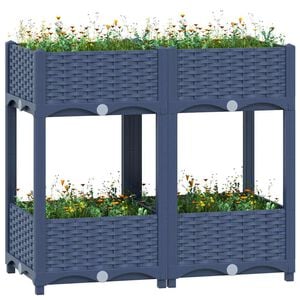 vidaXL Повдигната леха, 80x40x71 см, полипропилен