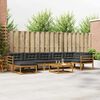 vidaXL Комплект дивани за открито 8 pcs Натурален и Антрацит
