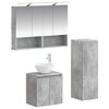 vidaXL Комплект мебели за баня 4 pcs Бетонно сиво