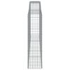 vidaXL Габионни кошници арка 2 бр 400x50x180/200 см поцинковано желязо