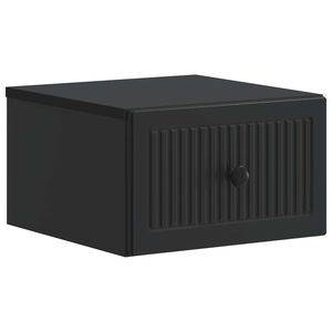 vidaXL Спален шкаф с монтаж на стена Черно 33 x 34,5 x 20 см