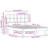 vidaXL Леглова рамка с тапицирана гръбна част Таупе 120 x 190 cm