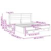 vidaXL Рамка за легло Сив Сонома 200 x 200 cm Инженерно дърво