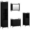 vidaXL Комплект шкафове за баня 4 бр. Черен дъб 40 x 36 x 181 см
