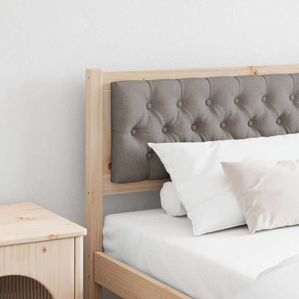 vidaXL Облегалка за глава Кафяво и таупе 200 cm Борово дърво масив