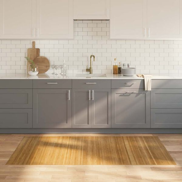 vidaXL Килим, правоъгълен, натурален, 100x200 см, бамбук