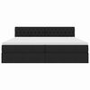 vidaXL Легло с място за съхранение и матрак Черно 200 x 200 cm