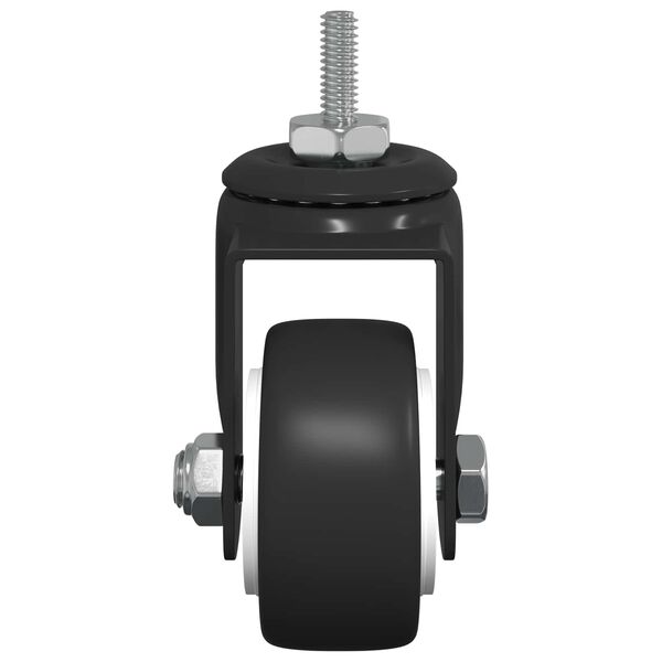 vidaXL Въртящо се колело 2 pcs Черно 40,4 x 40,4 x 19,7 мм