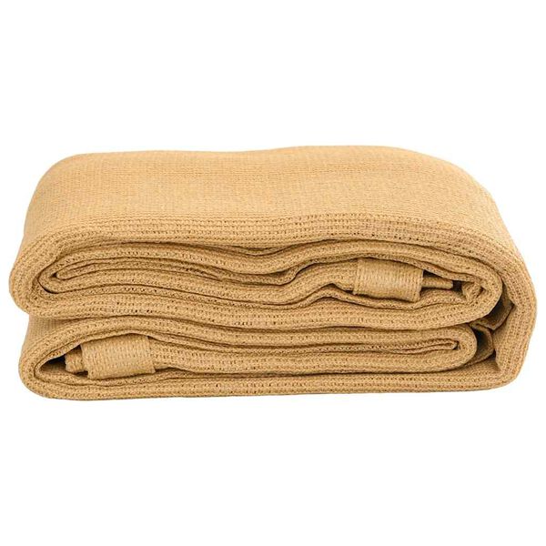 vidaXL Килим за палатка, пясъчно, 300x400 см, HDPE