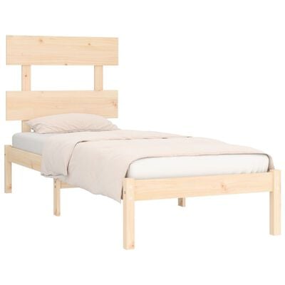 vidaXL Рамка за легло, масивно дърво, 75x190 см, Small Single