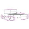 vidaXL Рамка за легло без матрак, 135x190 см, масивна чамова дървесина