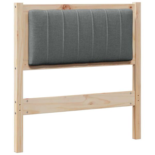 vidaXL Тапицирана табла с таблото Кафяво 75 cm Солидно борово дърво