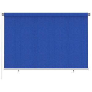vidaXL Външна ролетна щора, 225(Ш)x140(В) см, синя, HDPE