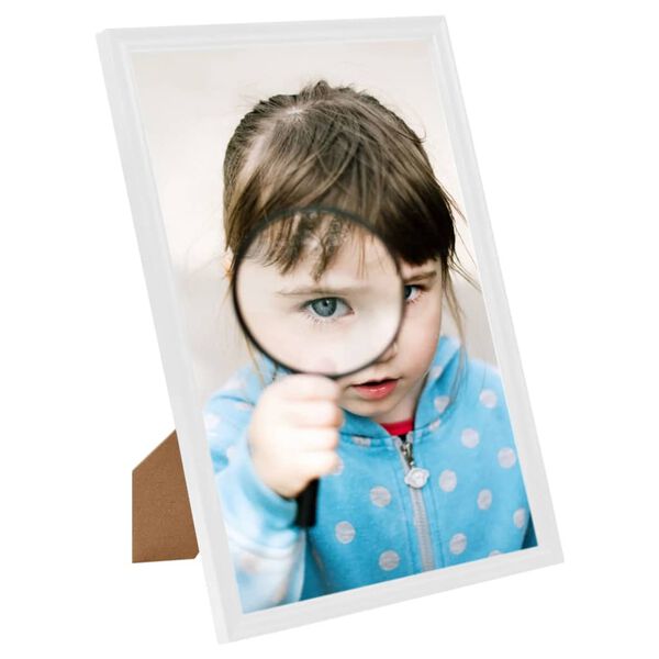 vidaXL Фоторамки за колаж, 5 бр, за маса, бели, 13x18 см, МДФ