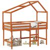 vidaXL Рамка за таванско легло Восъчен Кафяв 90 x 190 cm