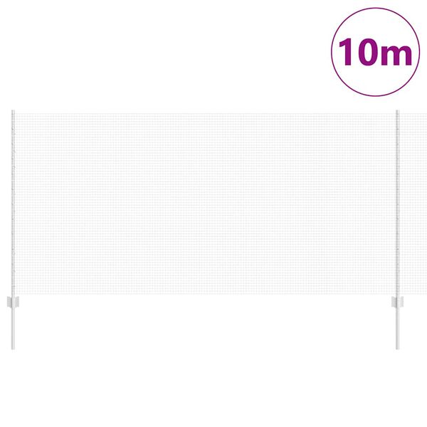 vidaXL Ограда с пост Сребрист 1,2 x 10 m Стомана