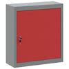 vidaXL Шкаф за инструменти с рафт Червен и сив 50 x 20 x 55 см