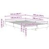 vidaXL Рамка за легло без матрак Сива Сонома 120x200cm Инженерно дърво