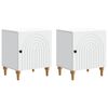 vidaXL Нощен шкаф 2 pcs Бяло 43 x 34,5 x 50 см Инженерна дървесина