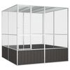 vidaXL Волиера антрацит 213,5x217,5x211,5 см поцинкована стомана