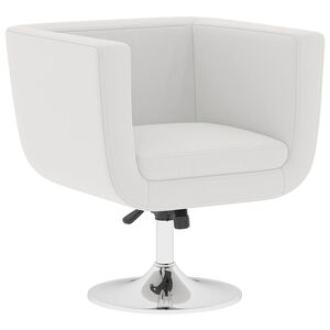vidaXL Бар табуретка, бяла, изкуствена кожа