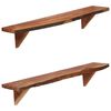 vidaXL Рафтове за стена, 2 бр, 90x20x18 см, акация масив