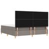 vidaXL Легло с пружинирана основа с матрак Таупе 200 x 200 cm текстил