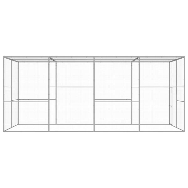 vidaXL Клетка за котки 6x3x2,5 м поцинкована стомана