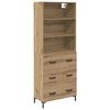 vidaXL Висок шкаф Дъб 69,5 x 34 x 180 см Инженерна дървесина
